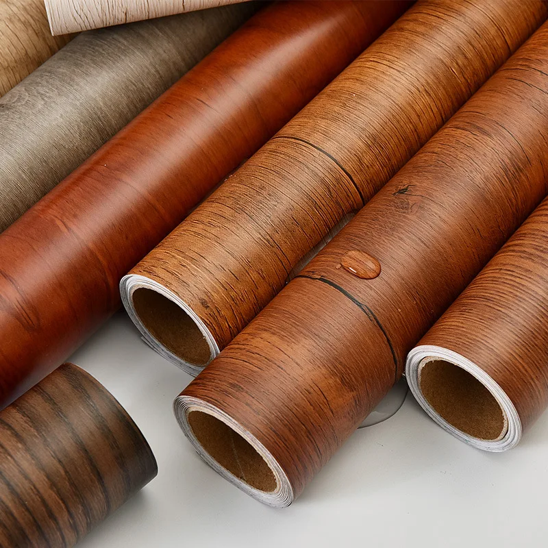 Wood Grain PVCSelf Adhesive Stickers for Wardrobe Cupboard Table