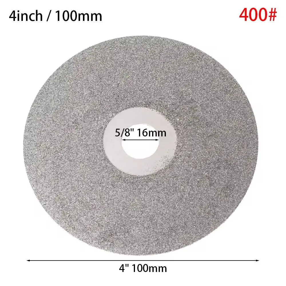 100mm Coated Grinding and Polishing Disc for Gemstones, Jewelry, and Glass