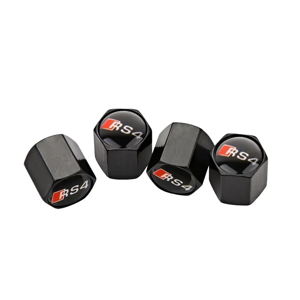 4Pcs Premium Metal Car Wheel Valve Caps Set