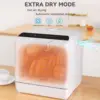 Dishwasher Countertop, 5 Washing Programs Small Dishwasher with 5-Liter Built-in Water Tank, Baby Care, Air-Dry Functio 6