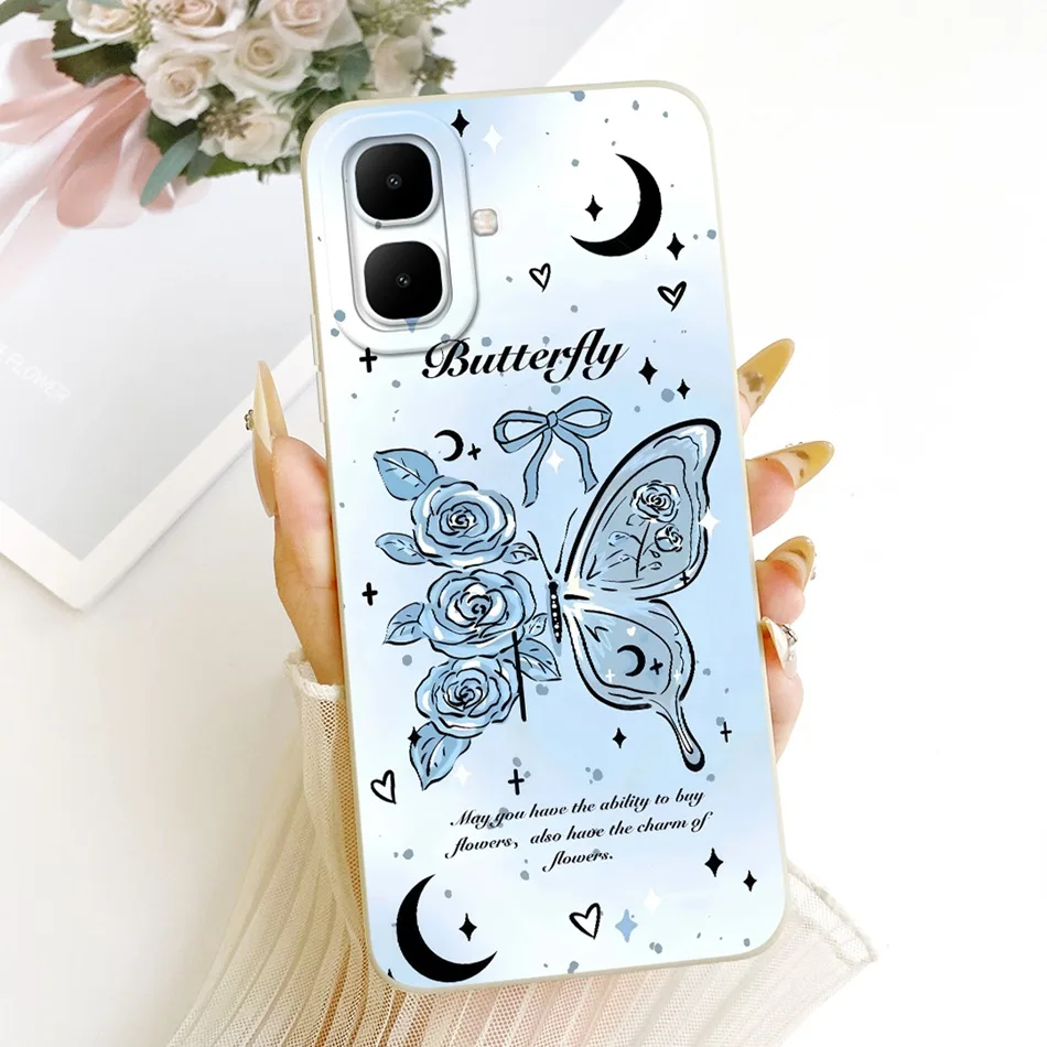 Cute Cat & Flower Butterfly Cartoon Shockproof Soft Silicone Phone Case