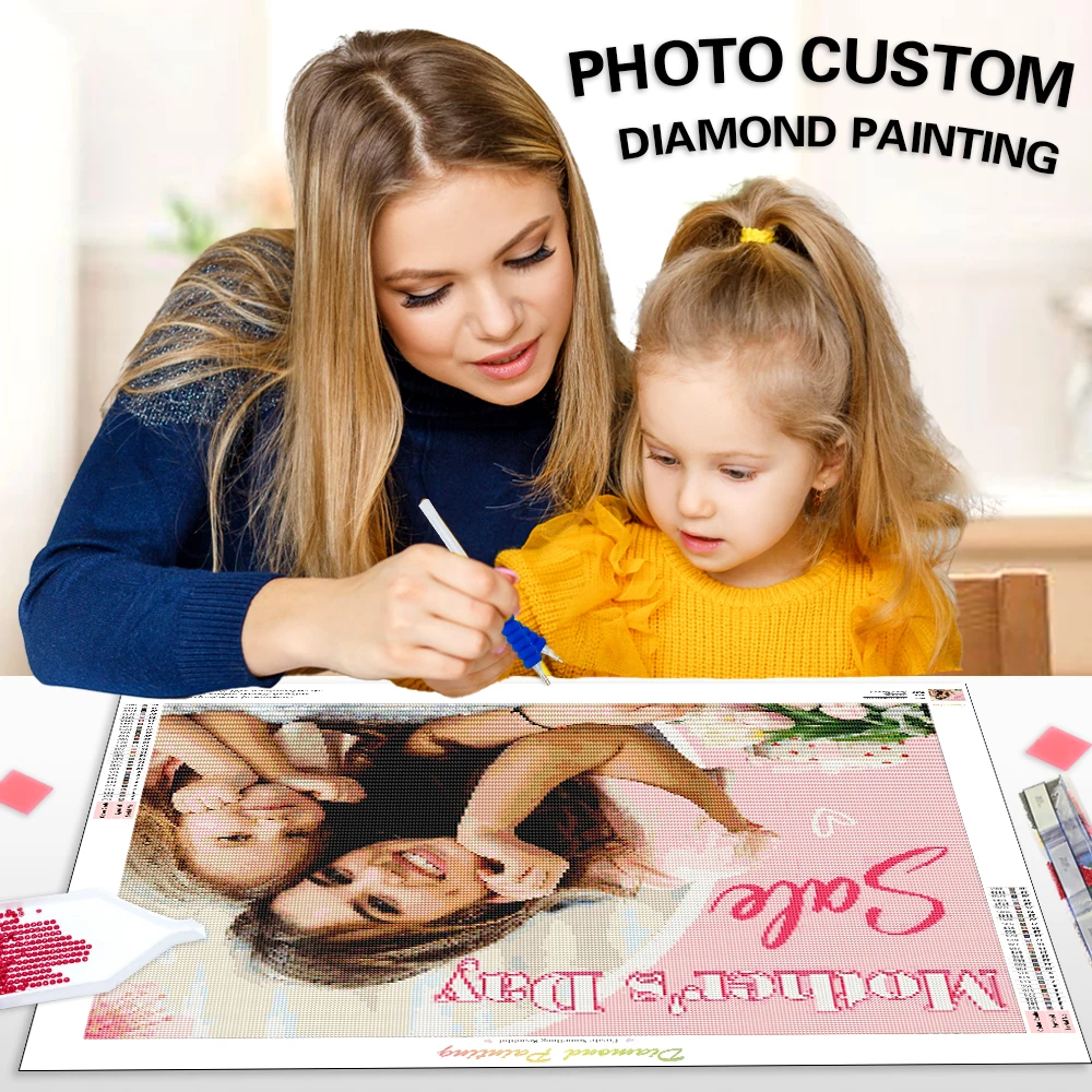 

Photo Custom Diamond Painting Full Square/Round Diamonds Embroidery Art Mosaic Kit Wall Picture Diy Gift Home Decoration