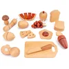 Natural Wood Children's Preschool Toys Fruits And Vegetables Simulation Play House Kitchenware Cognitive Wooden Model Toys 5