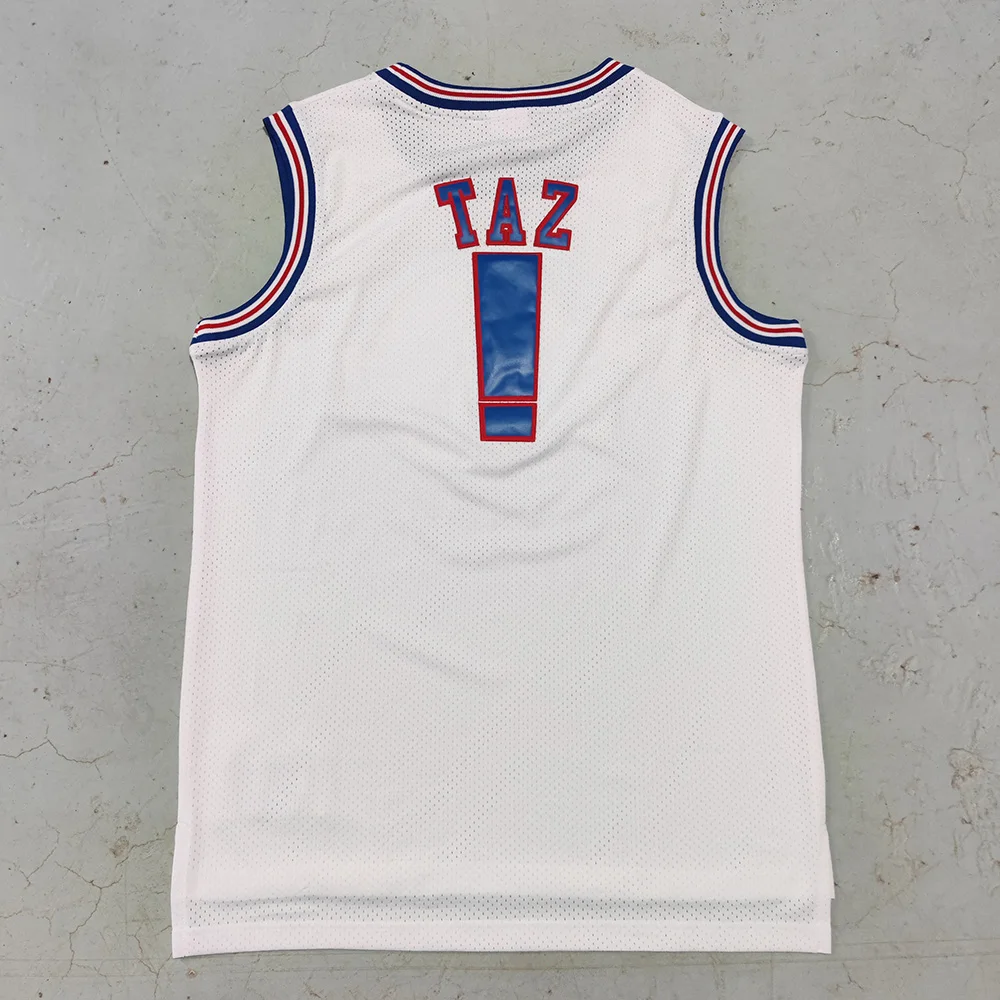 Trillest Space Jam basketball jersey men For Halloween party Clothing Bugs 1 Lola 10 Murray 22 TAZ D.Duck 2 White Tune Squad basketball jerseys