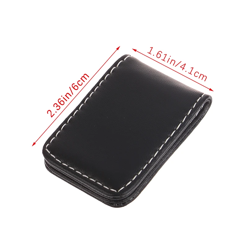 Money Clip Wallet Slim Men Women Vintage Strong Magnet Money Clip Cow PU Leather Pocket Clamp Credit Card Cash Wallet 1Pc