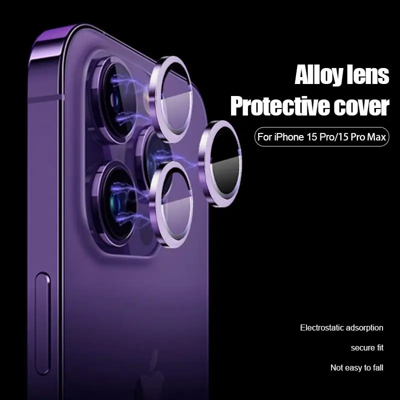 Protecteur d'appareil photo pour iphone 15pro Max 14 Plus, couvercle de protection d'objectif complet en alliage pour iphone 15 Pro_voghion.com