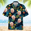 Custom Baby Photo Hawaiian Shirts For Men Women Tropical Flowers Leaves Pattern Personalized Custom Shirts Gift For Family 3