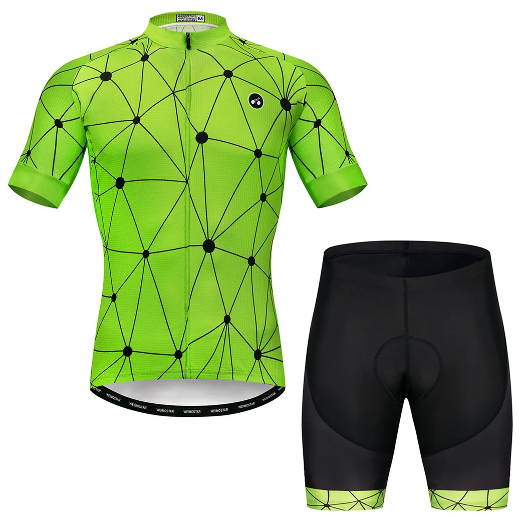 Weimostar Summer Cycling Clothing Uomo Mtb Bike Jersey Set Quick Dry Manica Corta Abbigliamento Da Bici Suit Race Cycling Jersey Set
