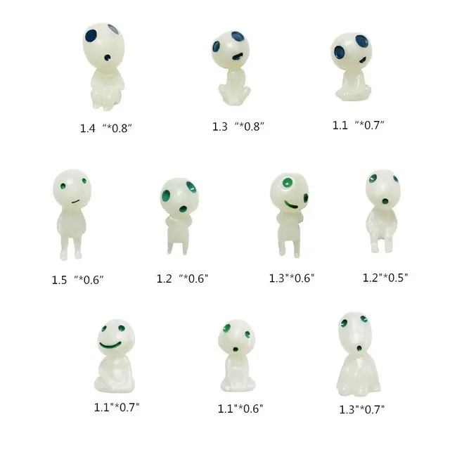 5/10/20 Pcs Miniature Landscape Glowing Tree Elf Character Ornament Potted Mini Garden Accessories Outdoor Glowing Statue Toy 6