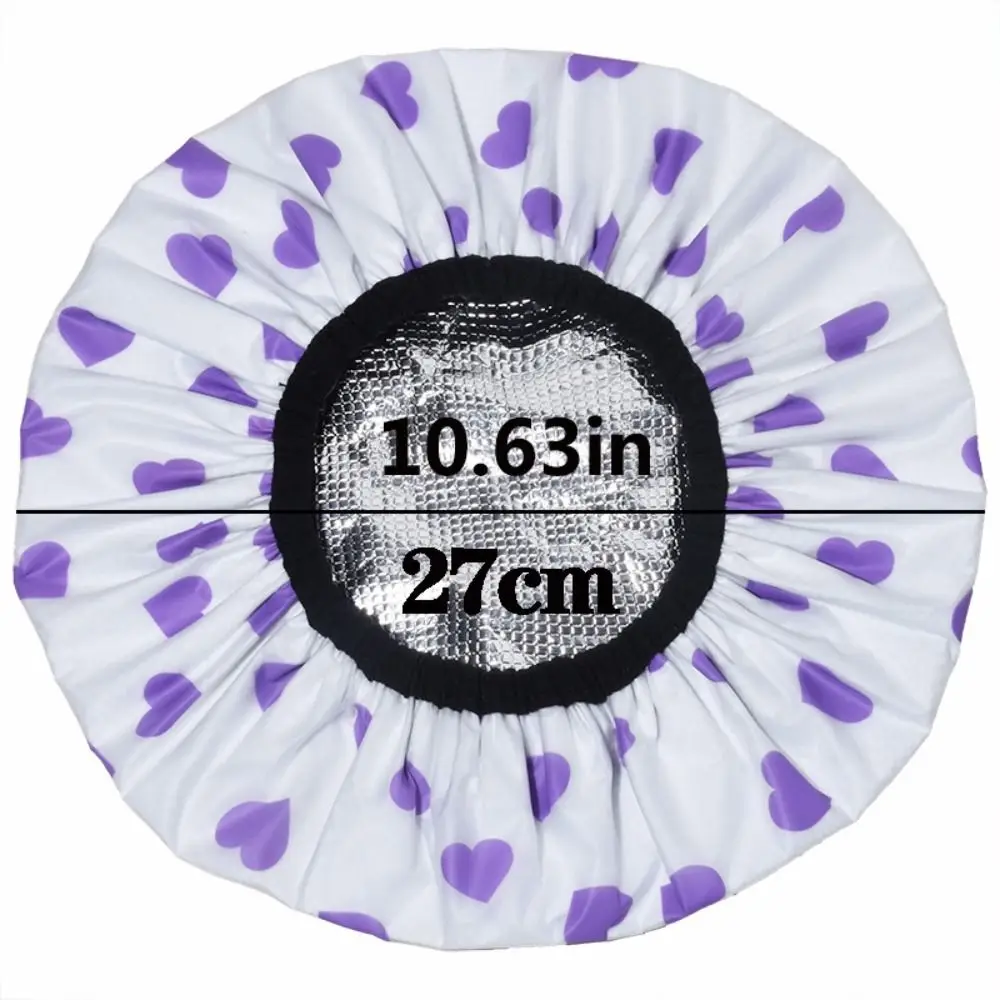 Thickened Self-heating Tin Foil Hat Shower Cap Thermostatic Steam Hair Mask Cap Bathing Cap Spontaneous Heating