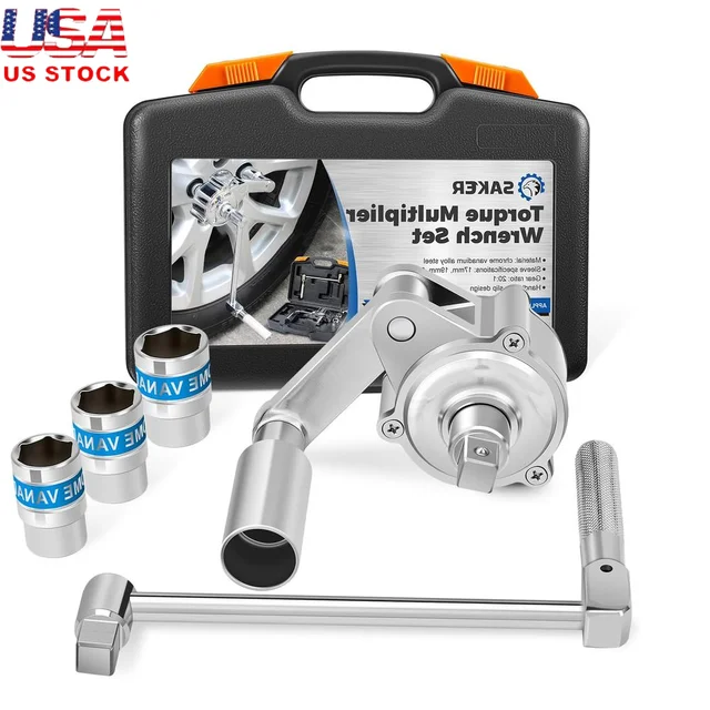 Torque Multiplier Wrench Set Lug Nut Removal Tool Kit 1