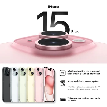 Apple iPhone 15 Plus A3096 5G Cellphone 6.7 2