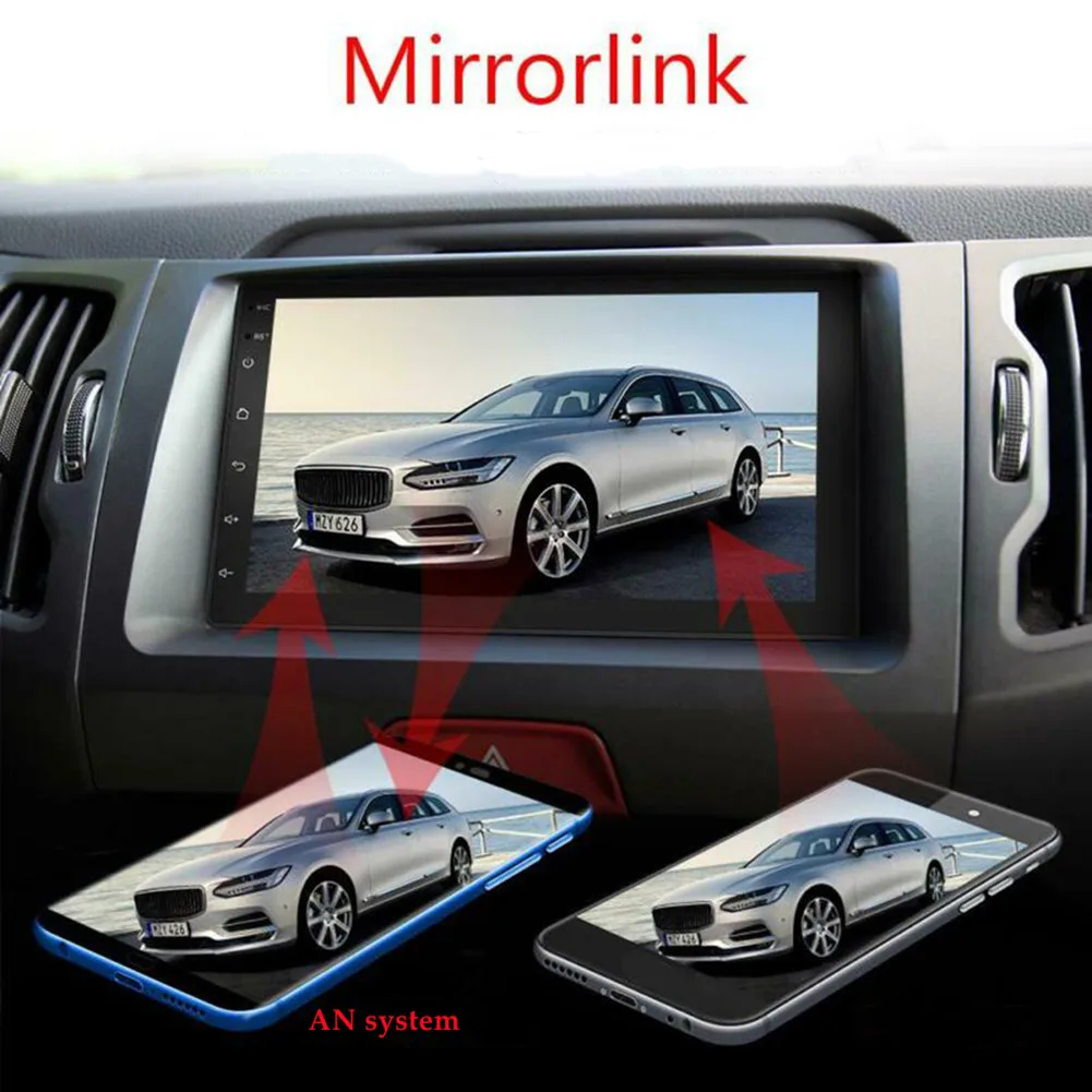 

7inch MP5 Player Double DIN Quad Core Car Stereo Bluetooth-compatible GPS WiFi USB Radio Head Unit Driving Speed Display 1+16GB