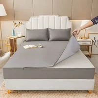 Housse de lit imperméable avec fermeture éclair, 6 côtés, protection de matelas tout compris, drap-housse antidérapant personnalisable 6