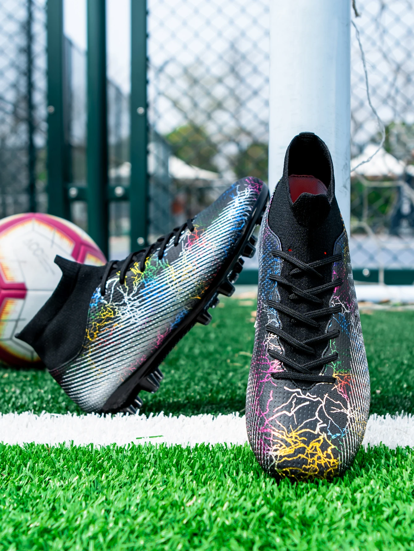 Men Kids Ankle Boots Children Fast Soccer Training Sneakers Outdoor Non Slip Male Football Cleats Shoes_voghion.com