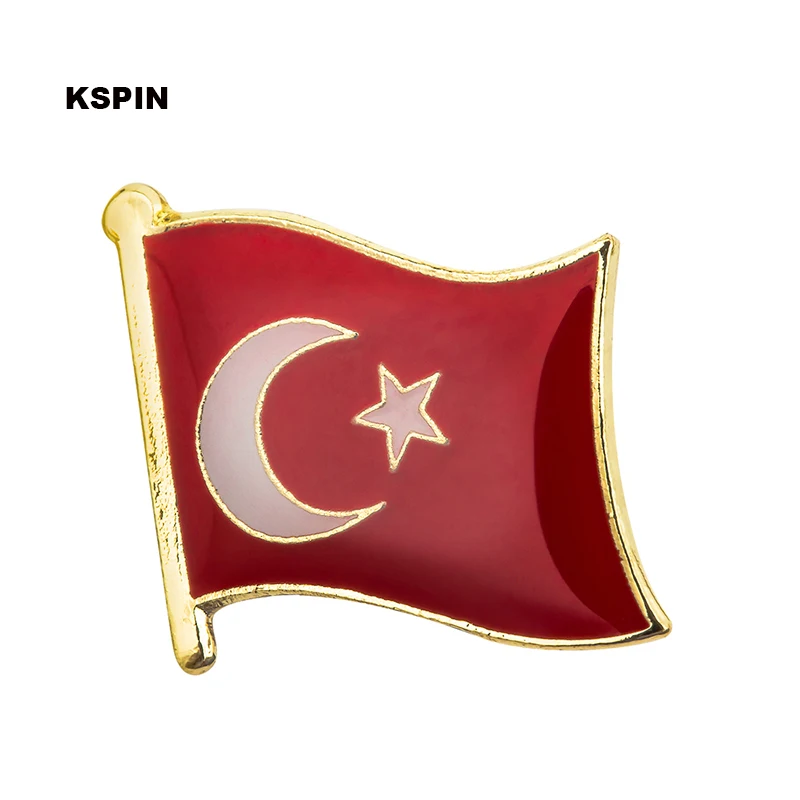 Turkey Flag Lapel pin Badges On A Pin Brooch Jewelry Rozetten Papier KS-0075