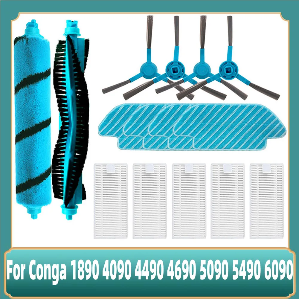 For Cecotec Conga Accessories Main Side Brush Hepa Filter Mop Parts