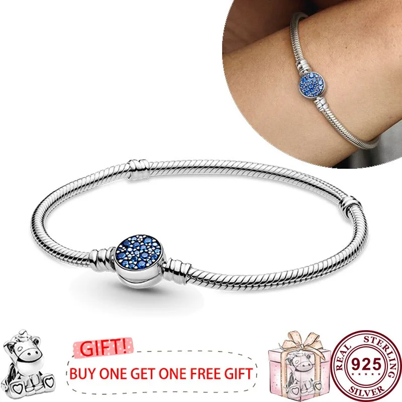 Hot Selling 925 Silver Shining Eternal Love Heart Women's Original Meteor Logo Feather Bracelet Wedding DIY Charm Jewelry