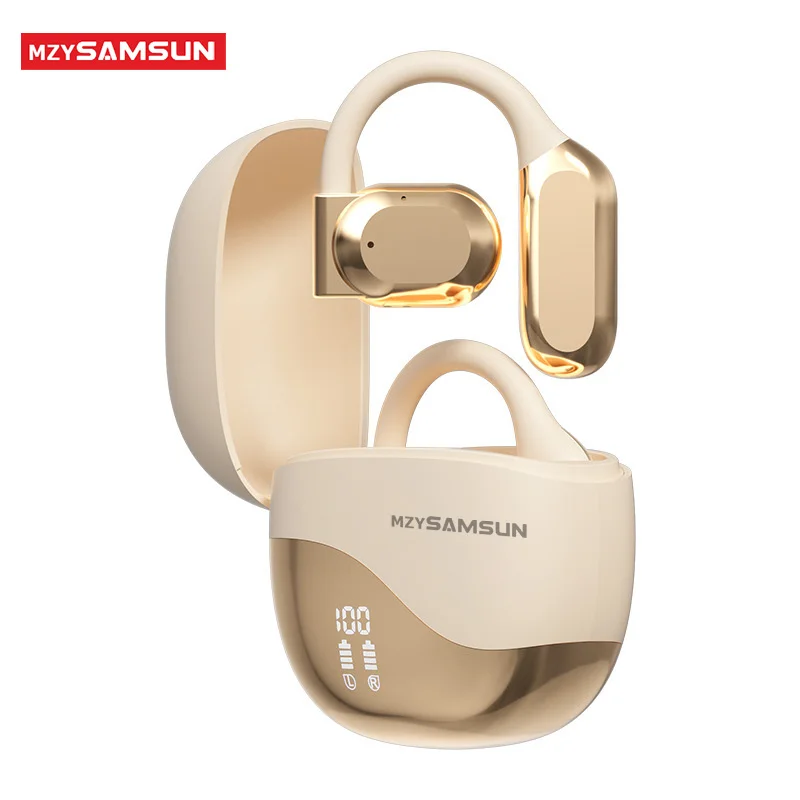 thumbnail image 1 of Auriculares inalámbricos TWS M62 con Bluetooth 5.3, ganchos para la oreja, sonido de alta fidelidad, auriculares para juegos, auriculares deportivos, resistentes al agua, micrófono incorporado, 1 of 5