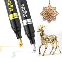 1/2/3/Pcs 2mm Chrome Marker Pen Chrome Paint Pen for Repairing, Permanent Reflective Touch Up, Model Marking DIY Art Projects