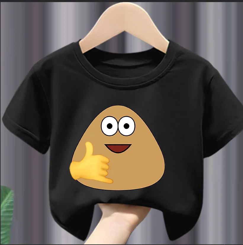 My Pet Alien Pou Kids T-shirts   Summer  Ound Neck T-shirt  Cartoon Summer Infant Tracksuits  Tees Boys Clothes  Tshirts 4