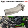 Slip On For Kawasaki ZX4R ZX4RR ZX 4R 2023 Motorcycle Exhaust Escape Moto Systems Modify Middle Link Pipe 51mm Muffler Moto Tube