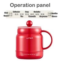 Tasse de cuisson multifonctionnelle 800 ml en céramique avec revêtement antiadhésif, pot à soupe, chauffe-lait, chauffe-thé, cuiseur à riz, bouilloire isotherme portable 4