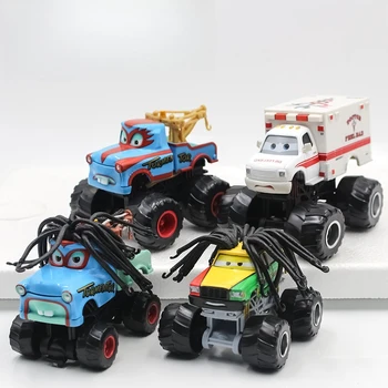 Disney Alloy car mobilizer high foot car big foot tooth long hair ambulance return teacher children toy car birthday present