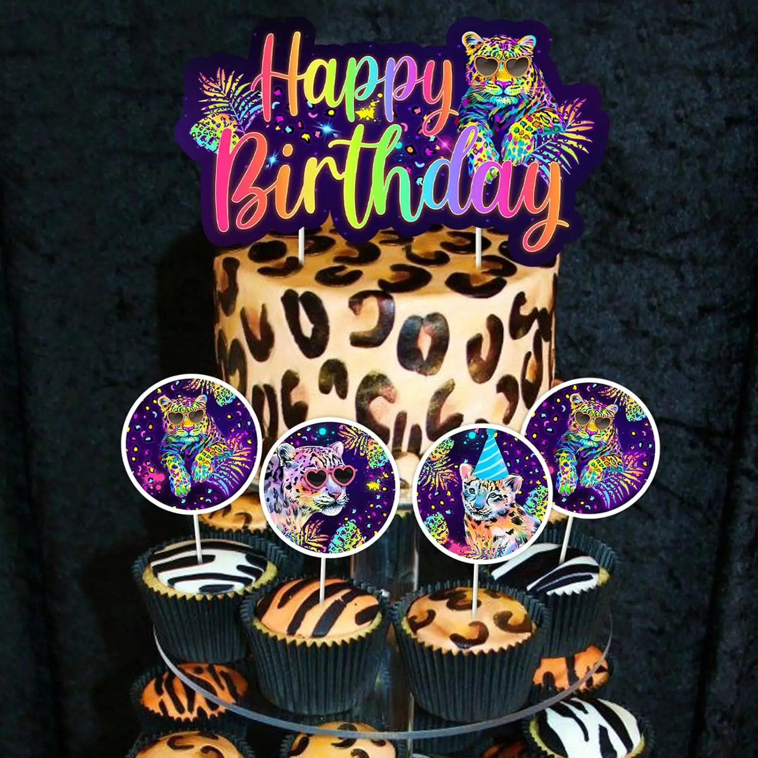 Purple Leopard Print Cake: The Ultimate Guide to Stunning Jungle-Themed  Cupcake Decor, image size:1500x1500