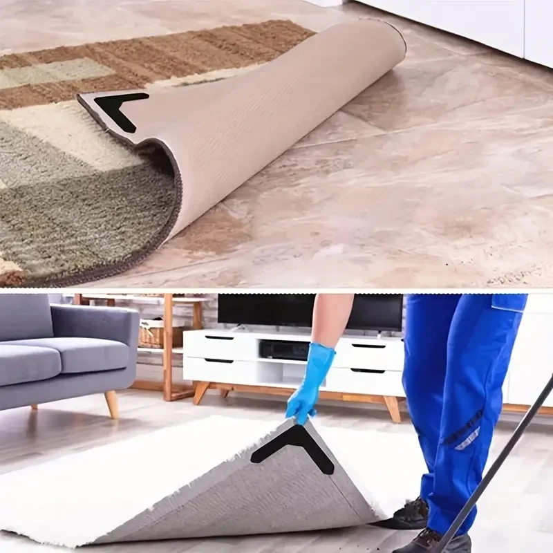 4/10/20pcs Non-Slip Washable Rug Stickers, Hardwood Corner Carpet Prevent Rugs From Moving  Rolling Edges U-shape Carpet Sticker