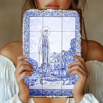 Fatima the Virgin Tile Painting 1