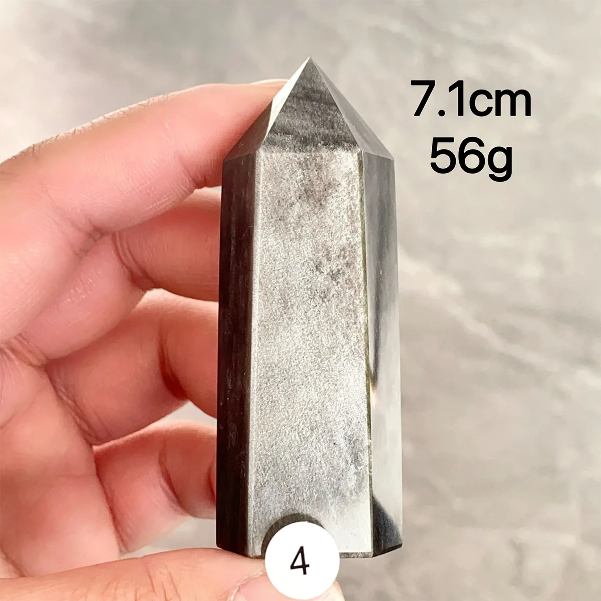 1PC High Quality Natural Silver Obsidian Crystal Energy Tower Spiritual Meditation Home Decor Crystal Gem Gift 5