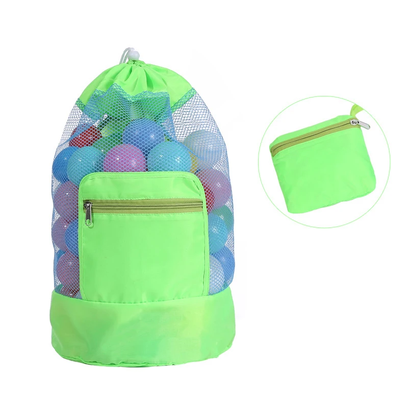 Sacs De Rangement Pochette De Plage Sac Fourre Tout Enfants Maille Pliable  Grande Capacité Voyage Jouet Organisateur Filet Portable Sac À Dos Du 11,49  €