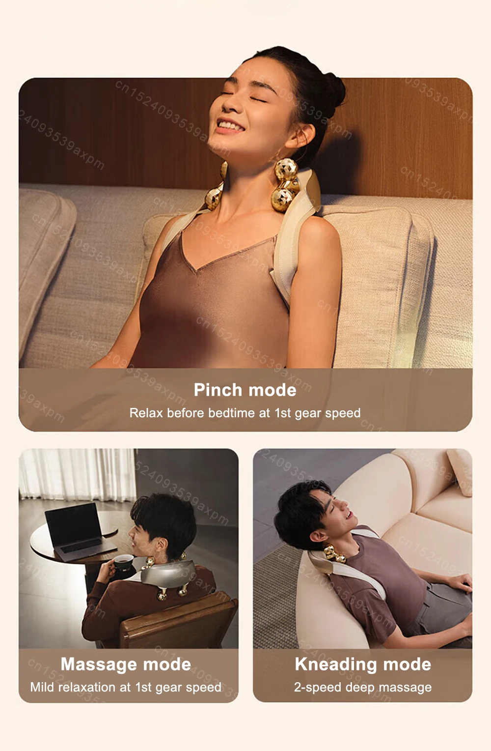 SKG Neck Shoulder Massager Instrument Infrared Heating Deep Tissue Shiatsu Electric Back Massagers Kneading Muscles Relaxtion