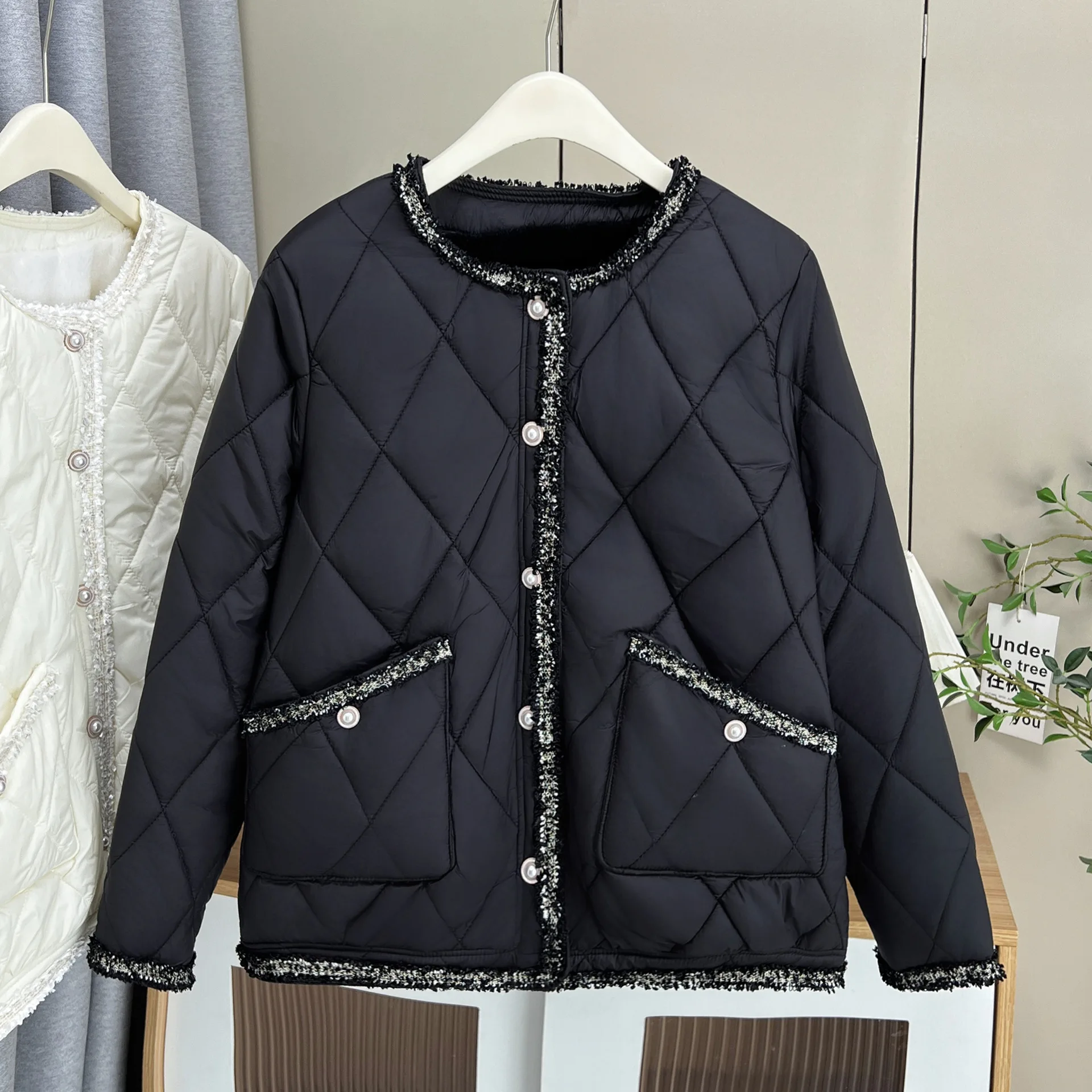 XXXXL Fashion Plus Size Women's Parkas Autumn Winter New Style Casual Chic Style Fleece Padded Jacket Warm Coat 7015