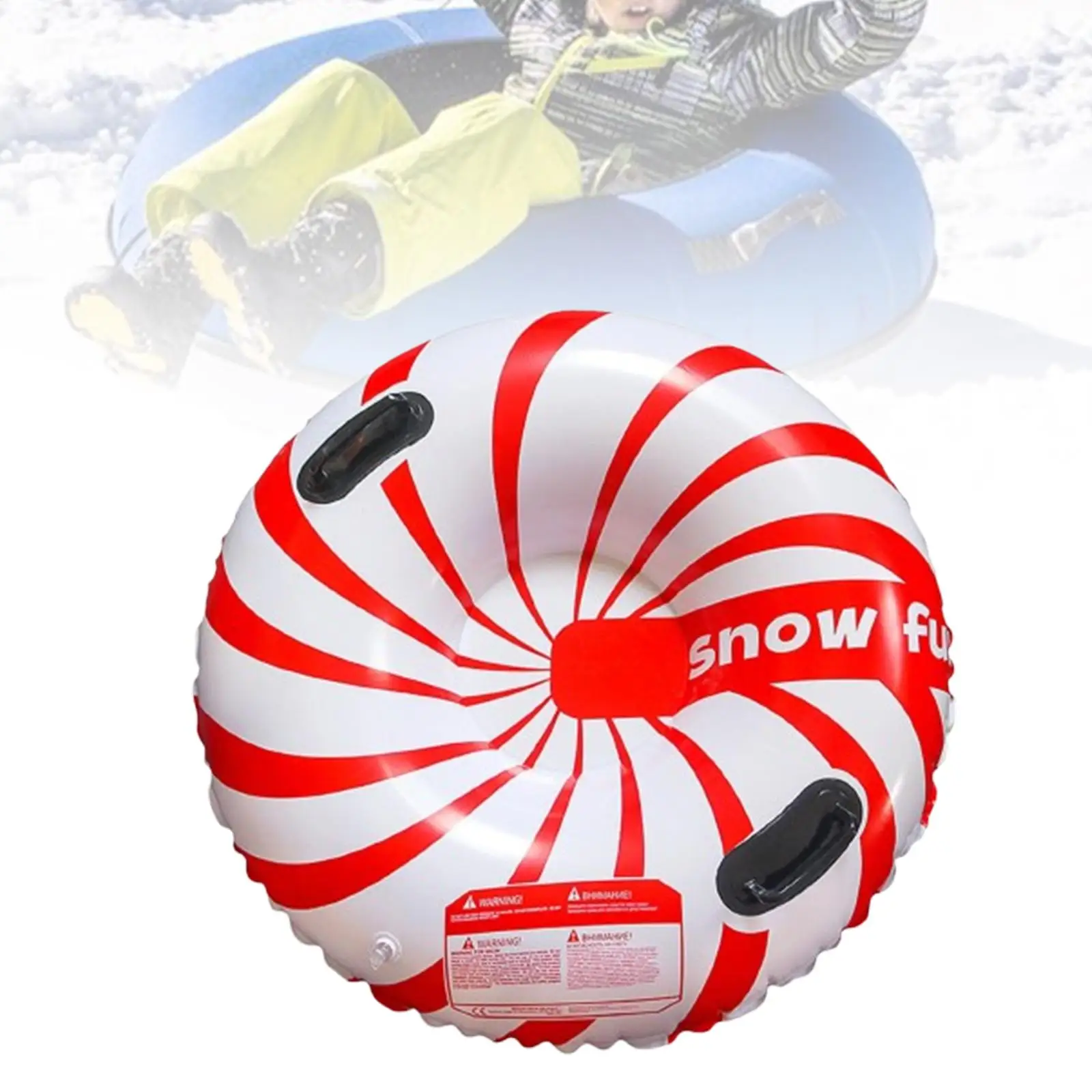 Inflatable Snow Tube, Inflatable Sled Gift Portable Sleigh Snow Sledge Skiing