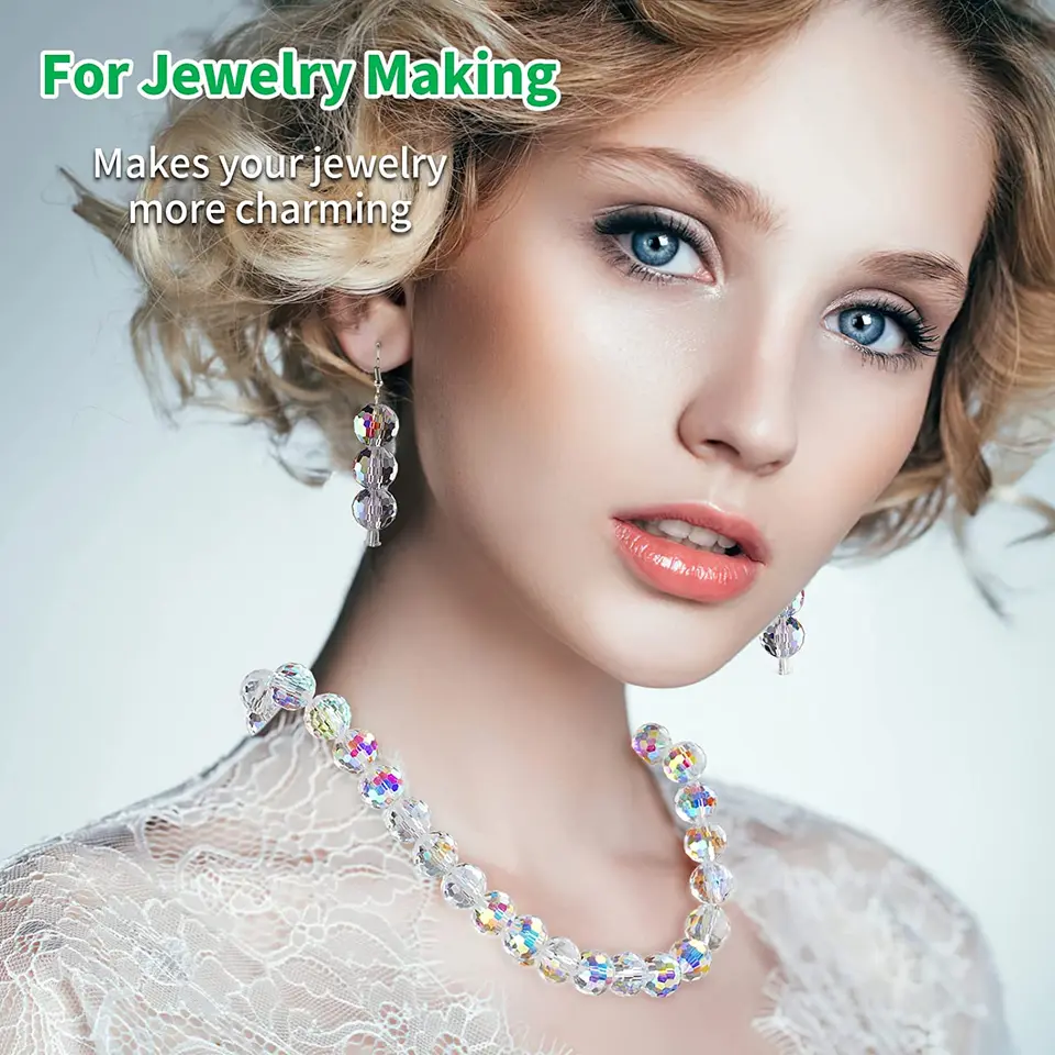 Perline Distanziatrici Larghe In Vetro Cristallo Misto Da 8/10/12 - Foto 11