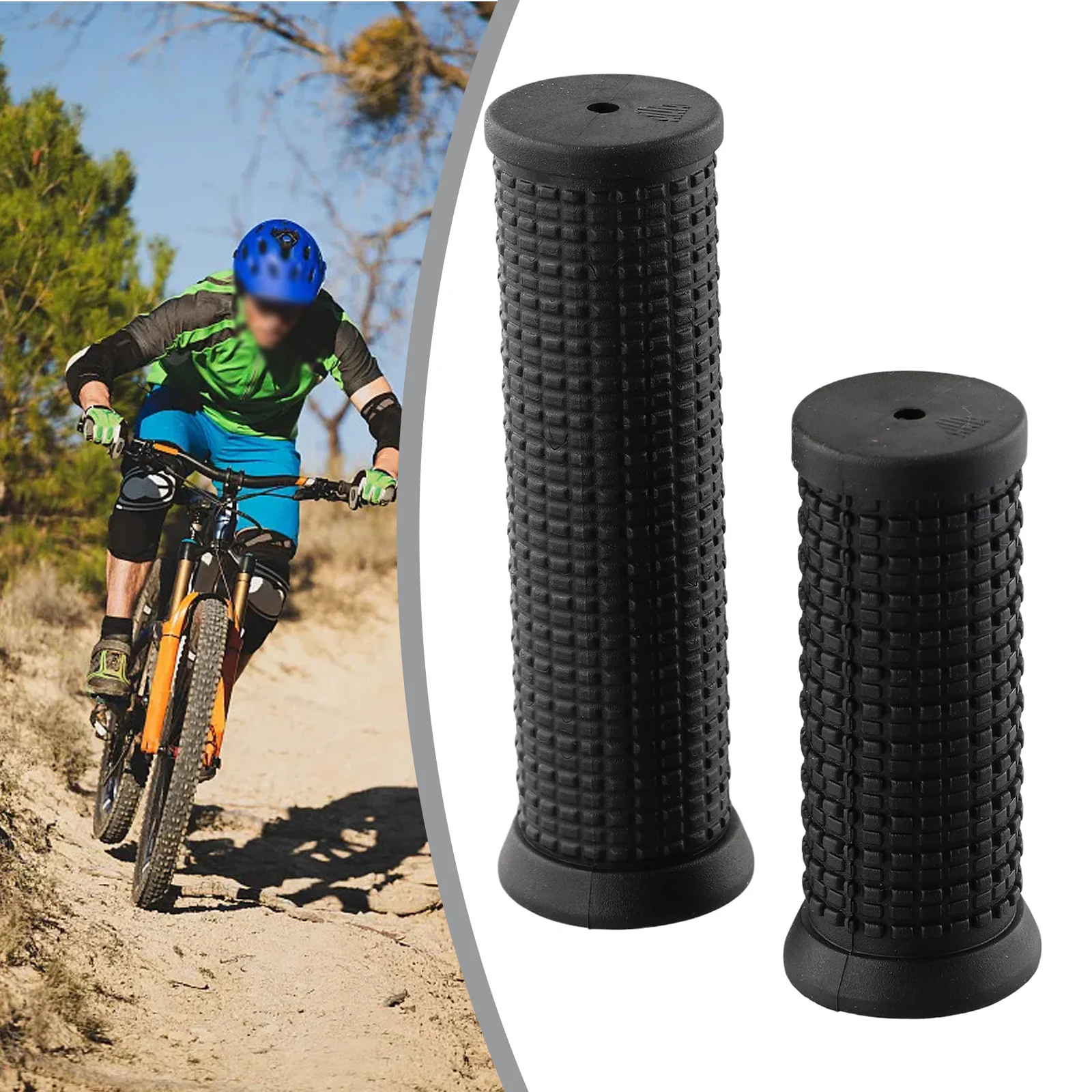 Poignées De Guidon Vélo Antidérapantes En Caoutchouc TPR - Confort Ergonomique Pour VTT, Route, Scooter - Longueur 132 Mm