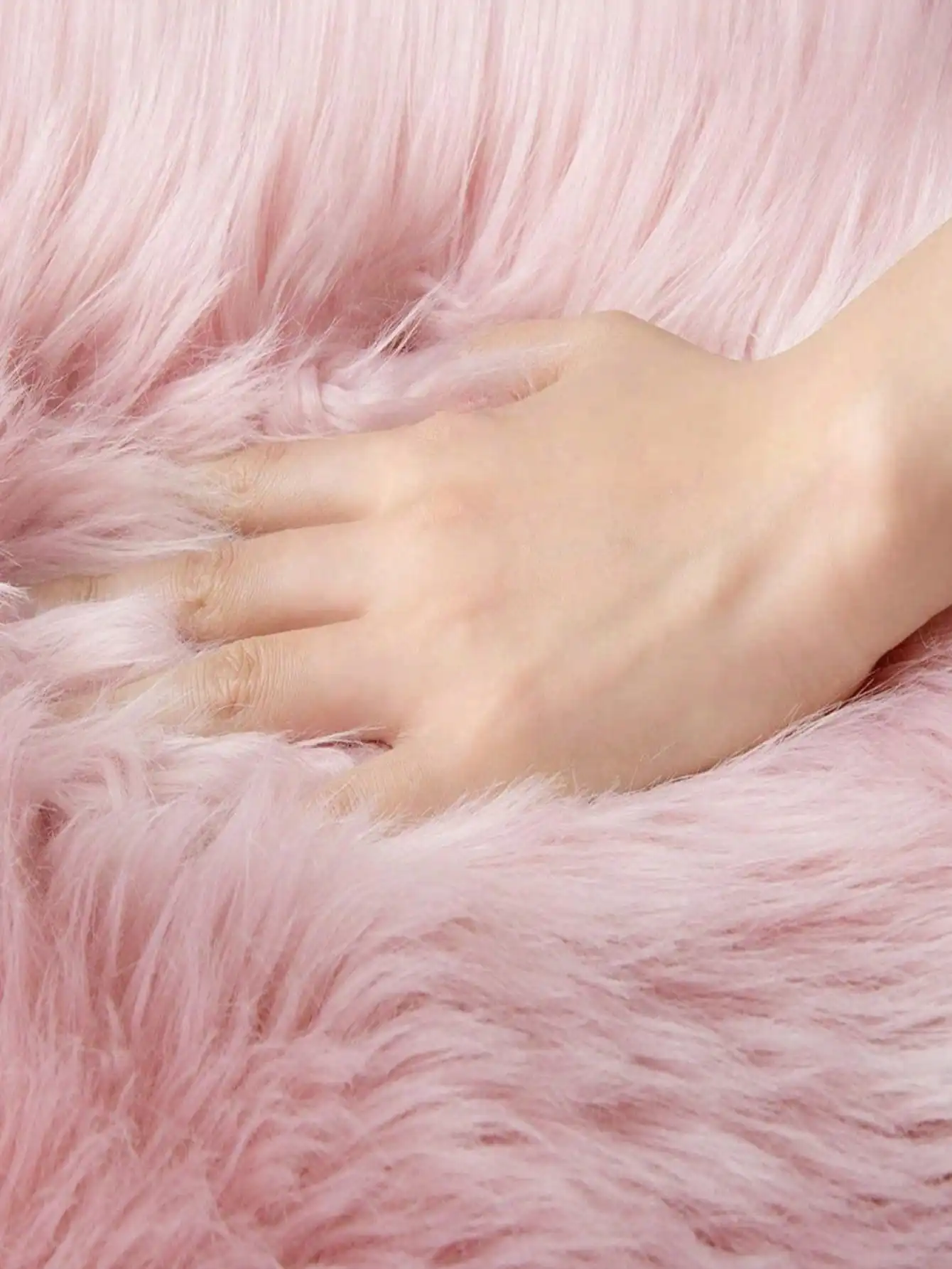 긴 봉제 핑크 더블 하트 카펫, 침대 옆 침실, 거실 바닥 매트, 가정용 원형 침대 담요