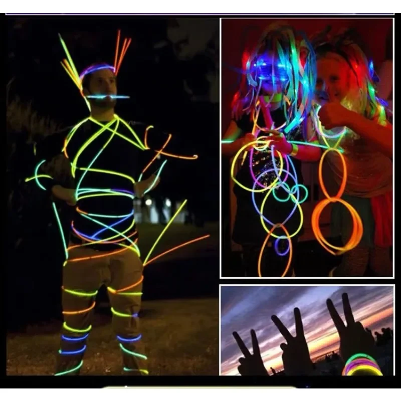 Glow Sticks 100pcs Party Fluorescence Prop Glow Stick Bracelets Necklaces
