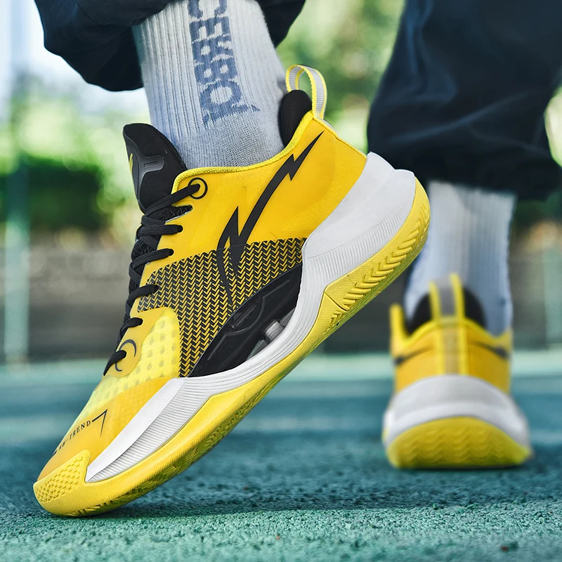 Men's Sneakers Pink Color Basketball Shoes for Men High Quality Male Athletic Sports Shoes Indoor Outdoor Durable Trainers Man