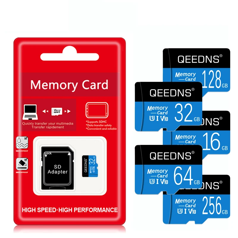 Smart Sd Card Micro Tf Card V10 Ush-1 8Gb 16Gb 32Gb Scheda Di Memoria Classe 10 64Gb 128Gb 256Gb 512Gb Mini Sd Card Adattatore Gratuito