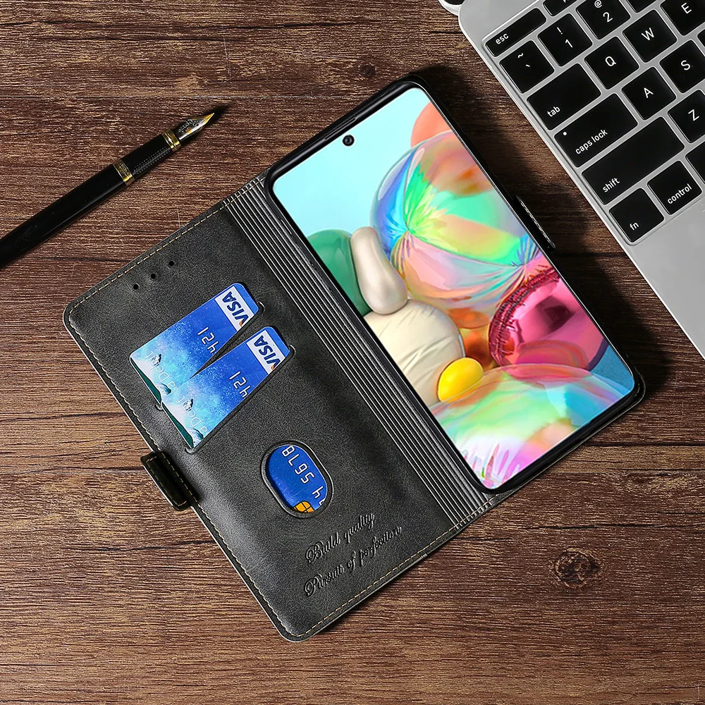 Luxury Leather Wallet Phone Case Flip Cover with Card Holder