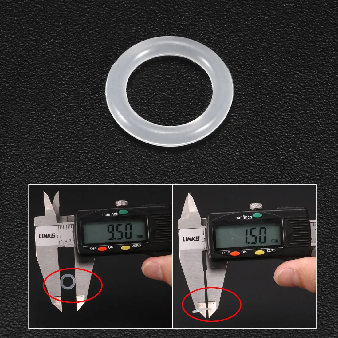 Rubber O Rings Sealing Gasket Silicone O Rings Keycap O Rings 30Pcs Silicone O-Rings 4-9.5mm OD 1mm-6.5mm ID 1.5mm Width VMQ Seal Gasket Compressor Valves Pipe Repair White Silicone Ring