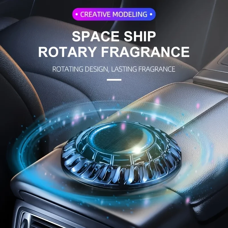 Solare Auto Rotante Astronave Auto Aromaterapia Profumo Deodorante per l'aria Olio essenziale Diffusore per auto Profumo per filtro dell'aria - Image 3