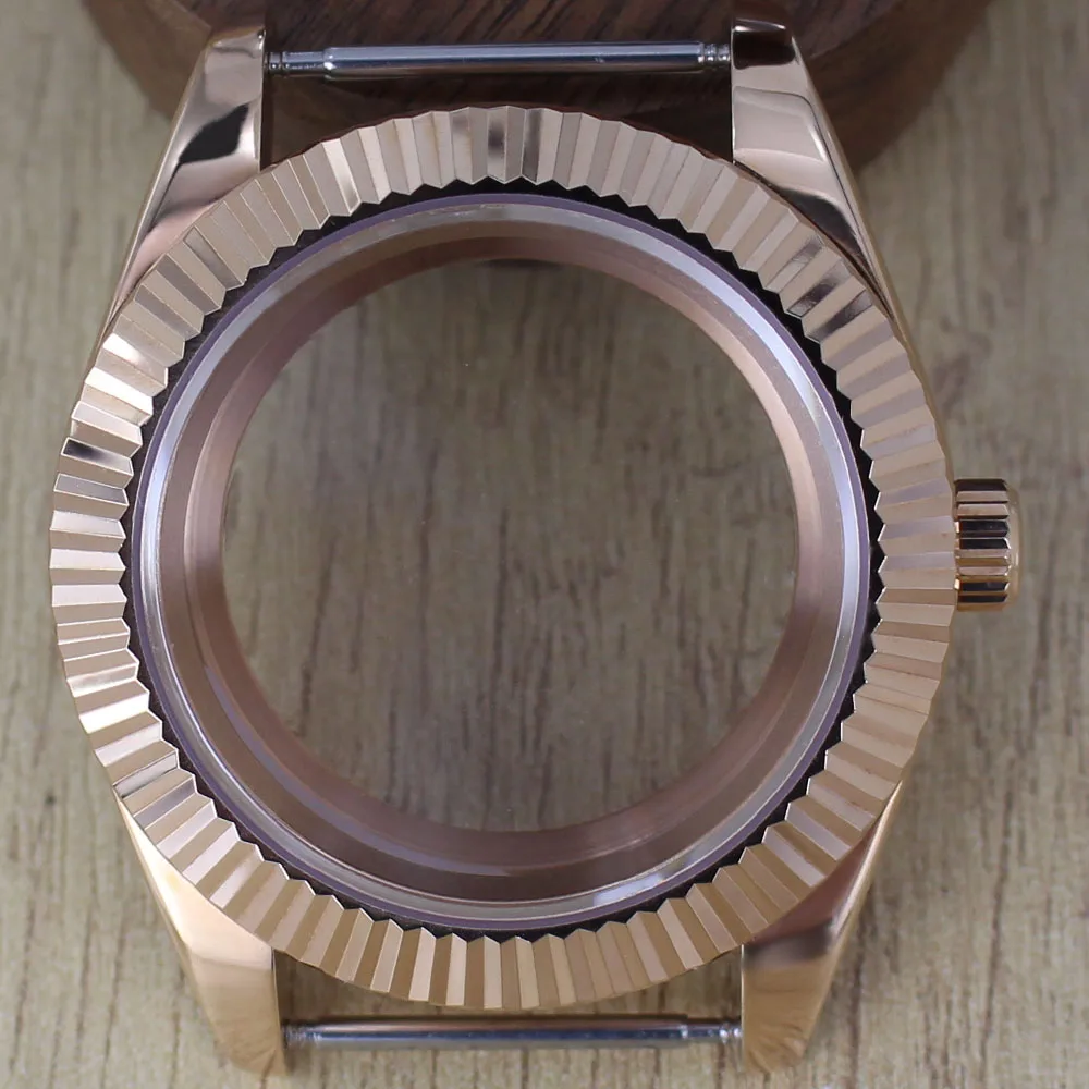 Fashion Round Edge Watch Case with Sapphire Glass - Waterproof, 36mm/39mm, 28.5mm Dial Compatibility