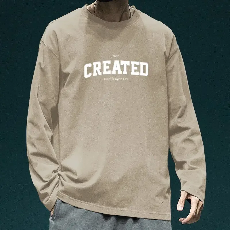 thumbnail image 1 of Camiseta holgada para hombre, sudaderas de gran tamaño, jersey de talla grande, nueva, divertida, elástica, XL, manga larga, ropa para hombre, 1 of 5
