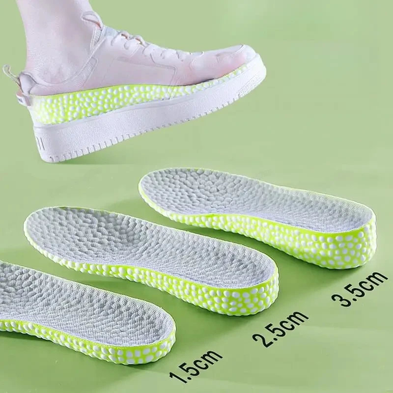 Boost Height Increase Shoes Insoles Men Women Soft Comfort Running Sports Insole for Feet 1.5/2.5/3.5cm Growing Shoe Pads 1Pair height increase insoles