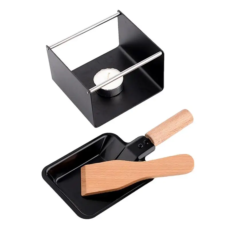 

Grill Cheese Set Mini Rack Fondue Grill Cheese Melter Cheese Baking Tools Grill Pan With Spatula & Candle Non-Stick Cheese Maker