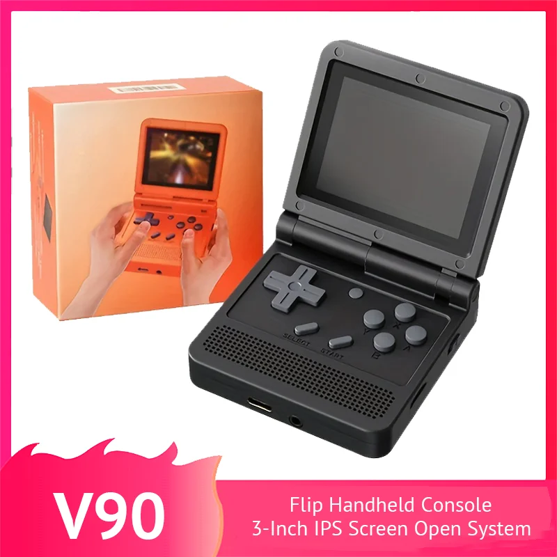 

V90 Retro Video Handheld Game Console 3 Inch IPS Screen Portable Mini Retro For Kids Adult GB/GG/NGP/GBA DE Arcade Gaming Gift